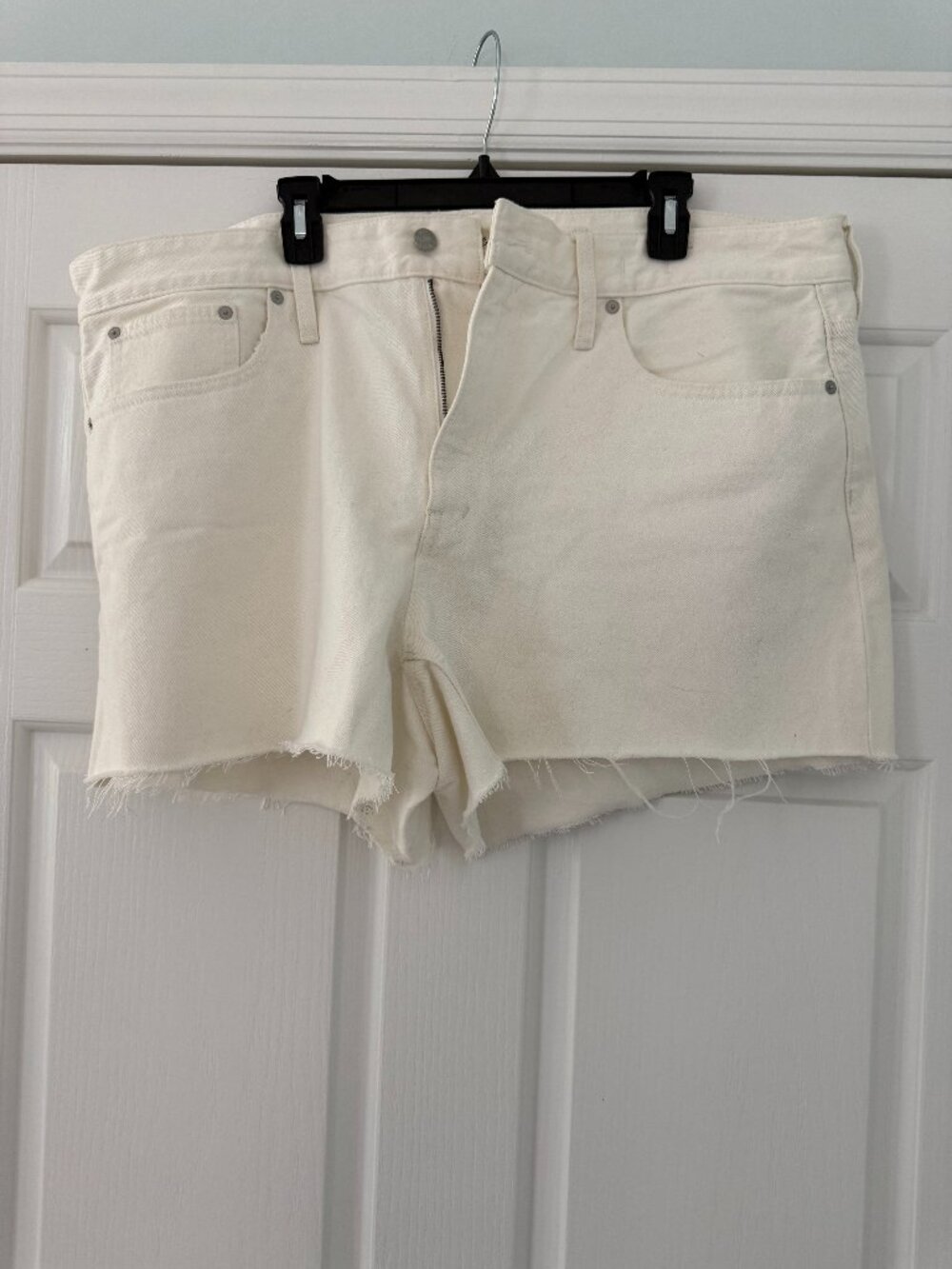 Madewell white denim jean shorts